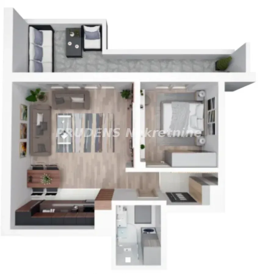 Dvosoban stan, Uroša Predića, 98.570€, 59m²