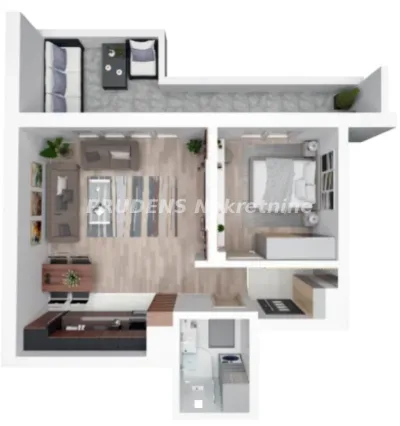 Dvosoban stan, Uroša Predića, 98.570€, 59m²
